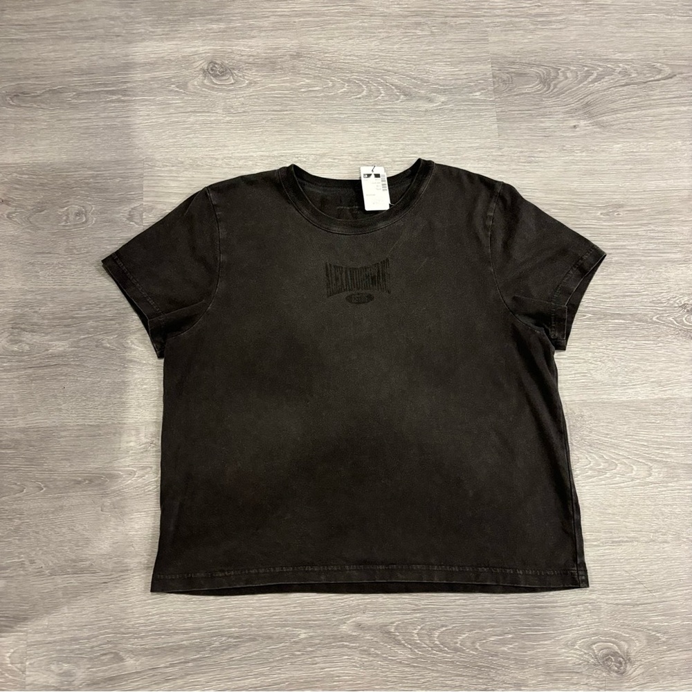 Alexander Wang Grey Washed Baby Tee